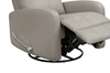 Asher 31.5" Genuine Leather Swivel Glider Reclining Chair – Light Grey | Fauteuil pivotant, coulissant et inclinable Asher de 31,5 po en cuir véritable - gris clair