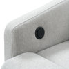 Cindy Crawford Home Aspen 33.5" Fabric Swivel Power Reclining Chair with Power Footrest - Silver | Fauteuil pivotant à inclinaison électrique Aspen de Cindy Crawford Home de 33,5 po en tissu avec repose-pieds électrique - argenté