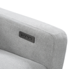 Cindy Crawford Home Aspen 33.5" Fabric Swivel Power Reclining Chair with Power Footrest - Silver | Fauteuil pivotant à inclinaison électrique Aspen de Cindy Crawford Home de 33,5 po en tissu avec repose-pieds électrique - argenté