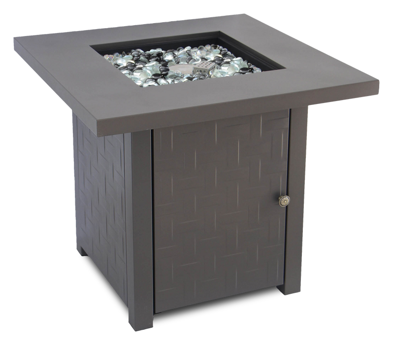 Aster Fire Pit Table, 28\"W, 40,000 BTU, Propane/Natural Gas Convertible, Metal