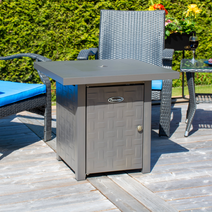 Aster Fire Pit Table, 28\"W, 40,000 BTU, Propane/Natural Gas Convertible, Metal