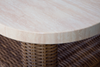 Banff Outdoor Patio Coffee Table - Resin Wicker & Aluminum, Weather Resistant - Brown/Beige | Table à café Banff pour la terrasse à l’extérieur - osier en résine et aluminium, résistante aux intempéries - brune et beige