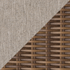 Banff Outdoor Patio RAF/LAF Loveseats, Set of 2 - Resin Wicker & Nuvella Fabric - Brown/Beige | Causeuses de droite et de gauche Banff pour la terrasse à l’extérieur, ensemble de 2 - osier en résine et tissu Nuvella - brunes et beige