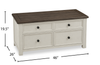 Baxter 46” Country-Style Lift-Top Coffee Table – Mocha | Table à café Baxter de 46 po de style champêtre avec dessus relevable - moka