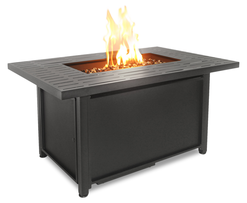 Blaze Fire Pit Table, 42\"W, 50,000 BTU, Propane/Natural Gas Convertible, Metal