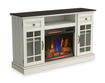 Brighton 54” Contemporary Electric Fireplace TV Stand for TVs up to 58” – Fairfax Oak | Meuble pour téléviseur contemporain Brighton de 54 po avec foyer électrique pour téléviseurs jusqu’à 58 po - chêne Fairfax