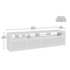 Bromley 81” 2-Piece TV Stand with Credenza for TVs up to 90” – Alabaster Oak | Meuble pour téléviseur Bromley 2 pièces de 81 po avec bahut pour téléviseurs jusqu’à 90 po - chêne albâtre