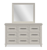 Celine Bedroom Dresser Mirror - Ivory  | Miroir de commode de chambre à coucher Celine - ivoire