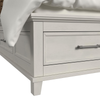 Celine Platform Storage Bed with Headboard & Frame, Ivory - Queen Size | Lit plateforme de rangement Celine avec tête de lit et cadre de lit, ivoire - format grand lit