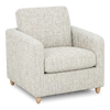 Made in Canada Sofa Lab Customizable Club 36" Fabric Accent Chair with Wood Legs – Rust Accent Fabric | Fauteuil d’appoint personnalisable Club de Sofa Lab de 36 po fabriqué au Canada en tissu avec pattes en bois - tissu décoratif Rust