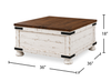 Croft 36” Country-Style Lift-Top Coffee Table with Storage - Mocha | Table à café Croft de 36 po de style champêtre avec dessus relevable et rangement - moka
