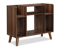 Crosby 35.6” Audio Stand with Open Storage and Cable Management - Walnut 