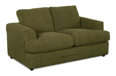 Made in Canada Customizable Sofa Lab Curve 65" Fabric Loveseat - Chenille Moss | Causeuse personnalisable Curve de Sofa Lab de 65 po fabriqué au Canada en tissu - Chenille Moss