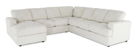 Made in Canada Customizable Sofa Lab Curve 4-Piece Left-Facing Sectional with Chaise - Teddy Snow 