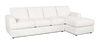Made in Canada Customizable Sofa Lab Curve Right-Facing Fabric Sofa Chaise  – Teddy Snow | Sofa avec fauteuil long de droite personnalisable Curve de Sofa Lab fabriqué au Canada en tissu - Teddy Snow