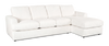 Made in Canada Customizable Sofa Lab Curve Fabric Right-Facing Sofabed Sectional - Teddy Snow | Sofa-lit sectionnel de droite personnalisable Curve de Sofa Lab fabriqué au Canada en tissu - Teddy Snow