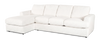 Made in Canada Customizable Sofa Lab Curve Fabric Left-Facing Sofabed Sectional - Teddy Snow | Sofa-lit sectionnel de gauche personnalisable Curve de Sofa Lab fabriqué au Canada en tissu - Teddy Snow
