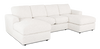 Made in Canada Customizable Sofa Lab Curve Fabric Double Chaise Sectional - Teddy Snow | Sofa sectionnel avec deux fauteuils longs personnalisable Curve de Sofa Lab fabriqué au Canada en tissu - Teddy Snow