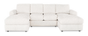Made in Canada Customizable Sofa Lab Curve Fabric Double Chaise Sectional - Teddy Snow | Sofa sectionnel avec deux fauteuils longs personnalisable Curve de Sofa Lab fabriqué au Canada en tissu - Teddy Snow