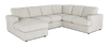 Made in Canada Customizable Sofa Lab Curve 3 Piece Left-Facing Fabric Sectional with Chaise – Teddy Riverrock | Sofa sectionnel de gauche 3 pièces avec fauteuil long personnalisable Curve de Sofa Lab fabriqué au Canada en tissu - Teddy Riverrock
