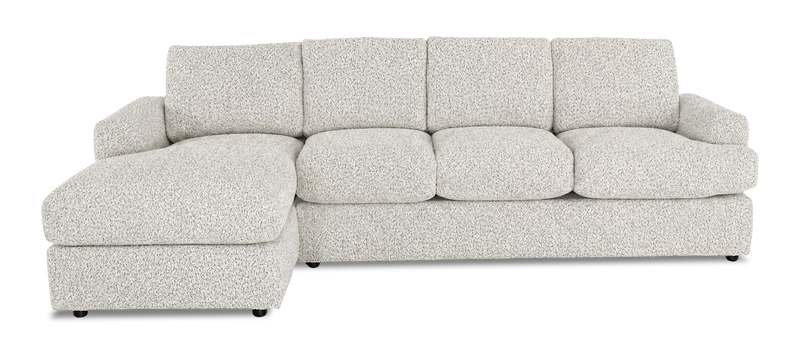 Made in Canada Customizable Sofa Lab Curve Fabric Left-Facing Sofabed Sectional - Teddy Riverrock