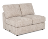 Made in Canada Customizable Sofa Lab Curve 47" Armless Fabric Loveseat - Plush Parchment | Causeuse sans accoudoirs personnalisable Curve de Sofa Lab de 47 po fabriquée au Canada en tissu Plush - Plush Parchment