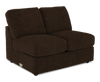 Made in Canada Customizable Sofa Lab Curve 47" Armless Fabric Loveseat - Plush Chocolate | Causeuse sans accoudoirs personnalisable Curve de Sofa Lab de 47 po fabriquée au Canada en tissu Plush - Plush Chocolate