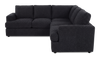 Made in Canada Customizable Sofa Lab Curve 2-Piece Fabric Sectional - Teddy Raven | Sofa sectionnel 2 pièces personnalisable Curve de Sofa Lab fabriqué au Canada en tissu - Teddy Raven