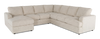 Made in Canada Customizable Sofa Lab Curve 4-Piece Left-Facing Sectional with Chaise - Chenille White | Sofa sectionnel de gauche 4 pièces avec fauteuil long personnalisable Curve de Sofa Lab fabriqué au Canada en tissu - Chenille White