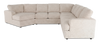 Made in Canada Customizable Sofa Lab Curve 4-Piece Left-Facing Sectional with Cuddler - Chenille White | Sofa sectionnel de gauche 4 pièces avec fauteuil enveloppant personnalisable Curve de Sofa Lab fabriqué au Canada en tissu - Chenille White