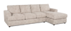 Made in Canada Customizable Sofa Lab Curve Right-Facing Fabric Sofa Chaise  – Plush Parchment