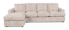 Made in Canada Customizable Sofa Lab Curve Fabric Left-Facing Sofabed Sectional - Plush Parchment | Sofa-lit sectionnel de gauche personnalisable Curve de Sofa Lab fabriqué au Canada en tissu - Plush Parchment