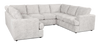 Made in Canada Customizable Sofa Lab Curve U-Shaped Sectional - Plush Oyster | Sofa sectionnel en U personnalisable Curve de Sofa Lab fabriqué au Canada en tissu - Plush Oyster