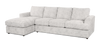 Made in Canada Customizable Sofa Lab Curve Left-Facing Fabric Sofa Chaise  – Plush Oyster