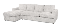 Made in Canada Customizable Sofa Lab Curve Left-Facing Fabric Sofa Chaise  – Plush Oyster 