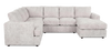 Made in Canada Customizable Sofa Lab Curve 3 Piece Right-Facing Fabric Sectional with Chaise – Plush Oyster | Sofa sectionnel de droite 3 pièces avec fauteuil long personnalisable Curve de Sofa Lab fabriqué au Canada en tissu - Plush Oyster