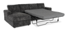 Made in Canada Customizable Sofa Lab Curve Fabric Left-Facing Sofabed Sectional - Plush Charcoal | Sofa-lit sectionnel de gauche personnalisable Curve de Sofa Lab fabriqué au Canada en tissu - Plush Charcoal