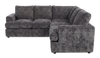 Made in Canada Customizable Sofa Lab Curve 2-Piece Fabric Sectional - Plush Charcoal | Sofa sectionnel 2 pièces personnalisable Curve de Sofa Lab fabriqué au Canada en tissu - Plush Charcoal