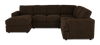 Made in Canada Customizable Sofa Lab Curve 3 Piece Left-Facing Fabric Sectional with Chaise – Plush Chocolate | Sofa sectionnel de gauche 3 pièces avec fauteuil long personnalisable Curve de Sofa Lab fabriqué au Canada en tissu - Plush Chocolate