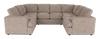Made in Canada Customizable Sofa Lab Curve U-Shaped Sectional - Chenille Praline | Sofa sectionnel en U personnalisable Curve de Sofa Lab fabriqué au Canada en tissu - Chenille Praline