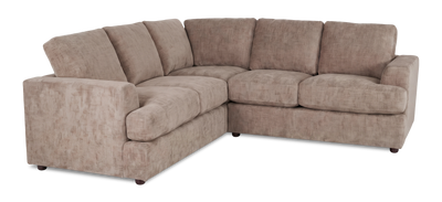Made in Canada Customizable Sofa Lab Curve 2-Piece Fabric Sectional - Chenille Praline | Sofa sectionnel 2 pièces personnalisable Curve de Sofa Lab fabriqué au Canada en tissu - Chenille Praline
