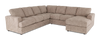 Made in Canada Customizable Sofa Lab Curve 4-Piece Right-Facing Sectional with Chaise - Chenille Praline | Sofa sectionnel de droite 4 pièces avec fauteuil long personnalisable Curve de Sofa Lab fabriqué au Canada en tissu - Chenille Praline