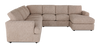 Made in Canada Customizable Sofa Lab Curve 4-Piece Right-Facing Sectional with Chaise - Chenille Praline | Sofa sectionnel de droite 4 pièces avec fauteuil long personnalisable Curve de Sofa Lab fabriqué au Canada en tissu - Chenille Praline