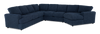 Made in Canada Customizable Sofa Lab Curve 4-Piece Right-Facing Sectional with Cuddler - Chenille Pacific | Sofa sectionnel de droite 4 pièces avec fauteuil enveloppant personnalisable Curve de Sofa Lab fabriqué au Canada en tissu - Chenille Pacific
