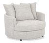Made in Canada Sofa Lab Customizable Cuddler 48" Fabric Accent Chair – Plush Oyster | Fauteuil d’appoint enveloppant personnalisable Plush Cuddler de Sofa Lab de 48 po fabriqué au Canada en tissu - Plush Oyster