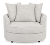 Made in Canada Sofa Lab Customizable Cuddler 48" Fabric Accent Chair – Plush Oyster | Fauteuil d’appoint enveloppant personnalisable Plush Cuddler de Sofa Lab de 48 po fabriqué au Canada en tissu - Plush Oyster
