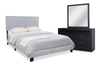 Delta 5pc Bedroom Set with Bed, Dresser & Mirror, Black - King Size | Ensemble de chambre à coucher Delta 5 pièces avec lit, commode et miroir, noir - format très grand lit