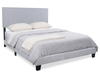 Delta Upholstered Bed in Grey Polyester Fabric - King Size