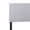 Delta Upholstered Bed in Grey Polyester Fabric - Queen Size | Lit rembourré Delta en tissu de polyester gris - format grand lit