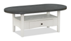 Dena 47” Modern Oval Coffee Table – Dove Grey